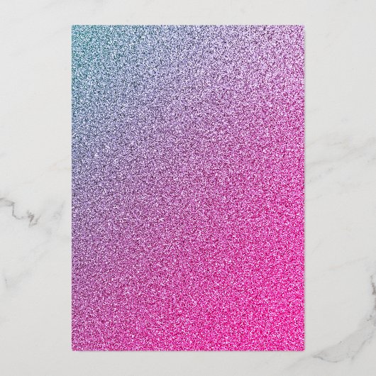 Paarse Blue Masquerade Party Dress Quinceanera Folie Uitnodiging (Achterkant)