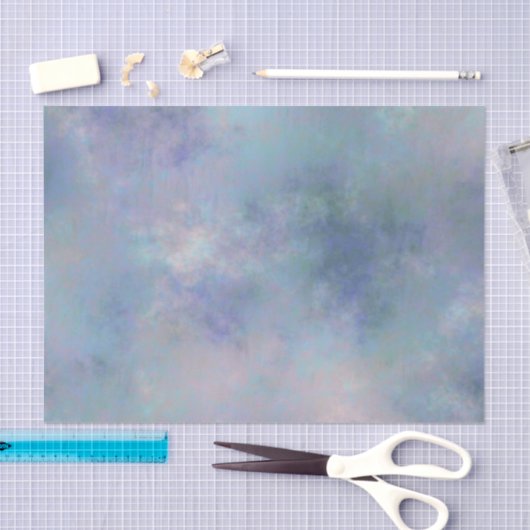 Paarse Blue Misty Waterverf achtergrond Tissuepapier (Craft)