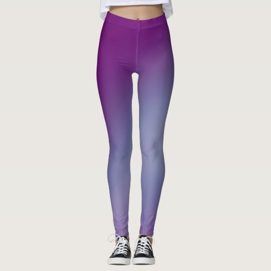 Paarse Blue moonlight ombre effect Leggings (Voorkant)