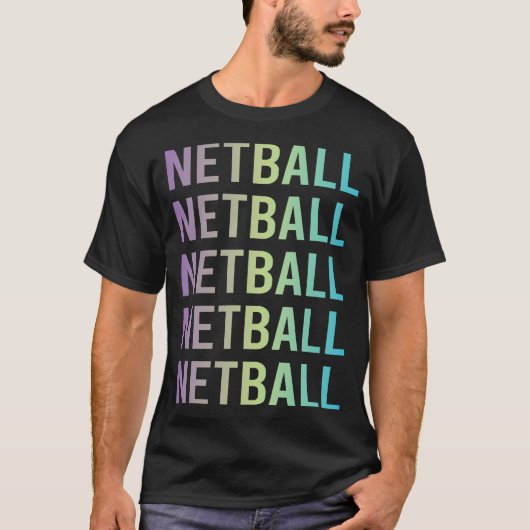 Paarse Blue Netball T-shirt (Voorkant)