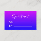 Paarse Blue Ombre Beauty Salon Appointment Card Afsprakenkaartje (Achterkant)