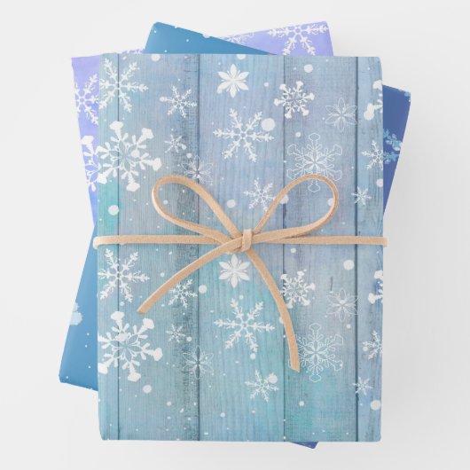 PAARSE BLUE PINK HOLIDAY WINTER ITEMS INPAKPAPIER VEL (In situ)