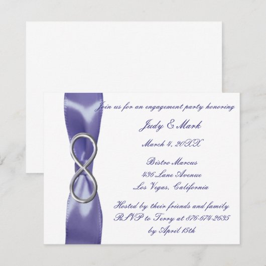 Paarse Blue Silver Infinity-service (Voorkant / Achterkant)