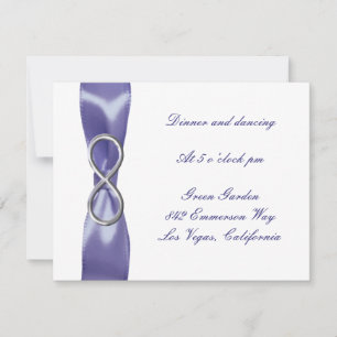 Paarse Blue Silver Infinity Wedding Reception Kaar