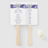 Paarse Blue Silver Swans Weddenschap Program Fans Handwaaier (Voorkant en achterkant)