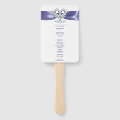 Paarse Blue Silver Swans Weddenschap Program Fans Handwaaier (Achterkant)