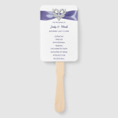 Paarse Blue Silver Swans Weddenschap Program Fans Handwaaier (Voorkant)