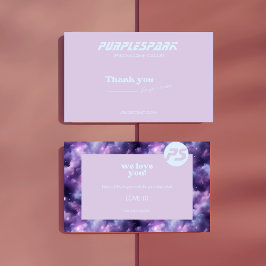 Paarse Blue Small Business Bedankkaart