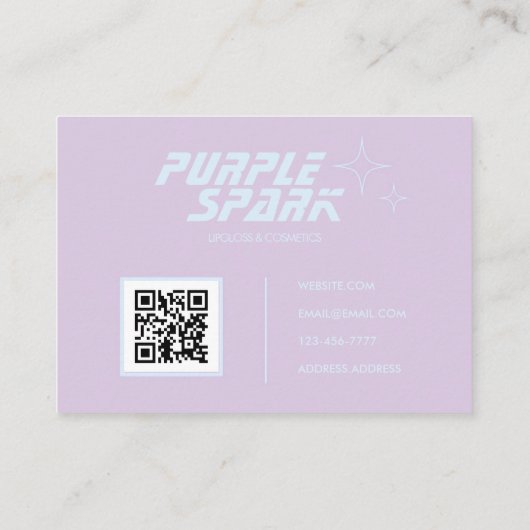 Paarse Blue Small Business Visitekaartje (Achterkant)