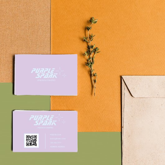 Paarse Blue Small Business Visitekaartje
