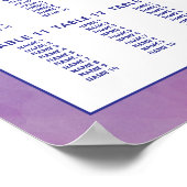 Paarse Blue Star David Bar Mitswa Zitplaatskaart Poster (Hoek)