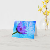 Paarse Blue Water Lily Blank Note Wenskaarten Kaart (Gele Bloem)