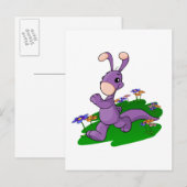 Paarse Blumaroo door Roo Briefkaart (Voorkant / Achterkant)