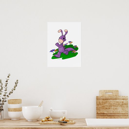 Paarse Blumaroo door Roo Poster (Keuken)