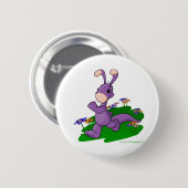 Paarse Blumaroo door Roo Ronde Button 5,7 Cm (Voorkant /achterkant)