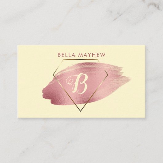 Paarse Blush Chic Visitekaartje (Voorkant)