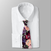 Paarse Blush Flower Duvet Hoesje Stropdas (Gebonden)