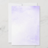 Paarse Blush Gouden Bloemen Waterverf Sweet 16 Par Kaart (Achterkant)