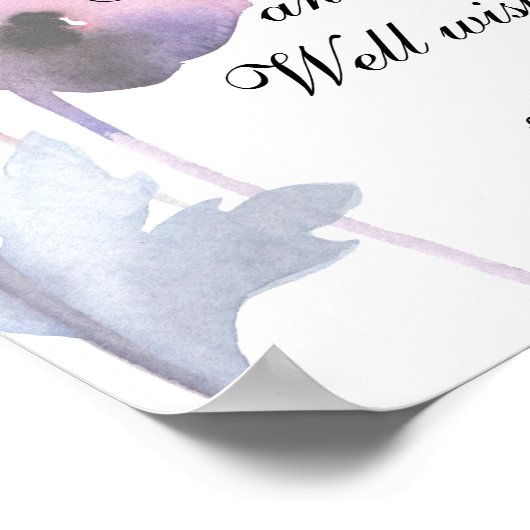 Paarse blush papaver Adviseur en welwillendheid Poster (Hoek)