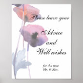 Paarse blush papaver Adviseur en welwillendheid Poster (Voorkant)