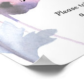 Paarse blush papaverliefde is zoet vrijgezellenfee poster (Hoek)