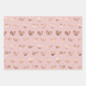 Paarse Blush Pink Rose Gold Silver XOXO Inpakpapier Vel (Voorkant 3)