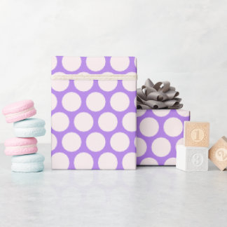 Paarse Blush Polka Dot Modern Wrapping Paper Cadeaupapier