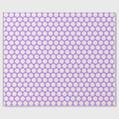 Paarse Blush Polka Dot Modern Wrapping Paper Cadeaupapier (Vlak)