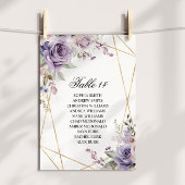 Paarse & Blush Roos Bruiloft Zitkaarten Kaarten