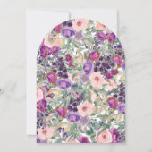 Paarse Blush Roze Bloemboog 100e Verjaardag Kaart (Achterkant)