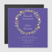 Paarse Blush Roze Bloemenkrans wildflower bruiloft (Voorkant / Achterkant)