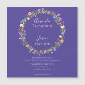 Paarse Blush Roze Bloemenkrans wildflower bruiloft (Voorkant)