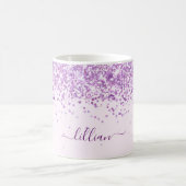 Paarse blush roze naam script koffiemok (Center)