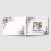 Paarse & Blush Roze Rose begrafenis Gastenboek (Volledig)