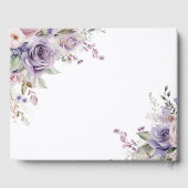 Paarse & Blush Roze Rose begrafenis Gastenboek (Achterkant)