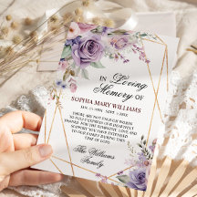 Paarse & Blush Roze Roze Bloemen Sympathie Memory