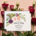 Paarse Blush Roze Waterverf Floral Sweet 16<br><div class="desc">Prachtige paarse en wazige roze waterverf floral Sweet 16 verjaardagsfeestdag voor tienermeisjes. Neem contact met ons op voor hulp bij aanpassingen of om passende producten aan te vragen.</div>