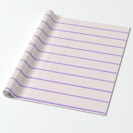 Paarse Blush Stripe Wrapping Paper Cadeaupapier