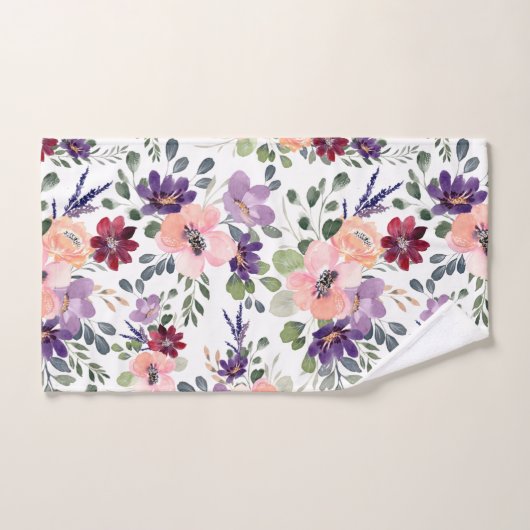 Paarse Blush-ventilator Bad Handdoek (Handdoek)