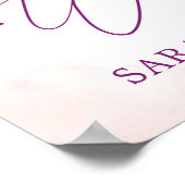 Paarse Blush Wilde Safari Animals welkom Poster (Hoek)