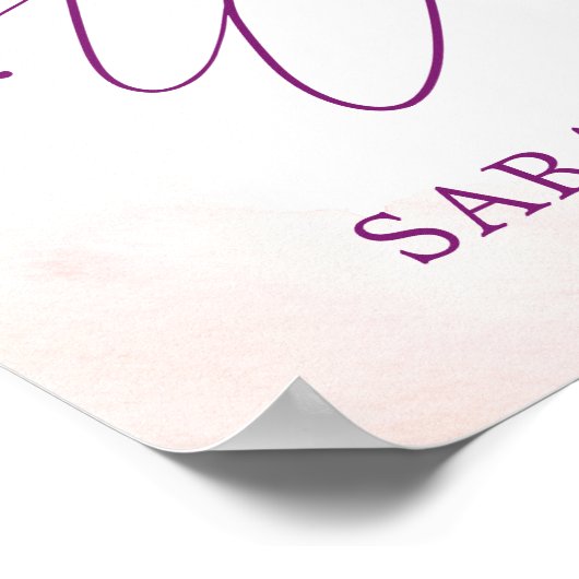 Paarse Blush Wilde Safari Animals welkom Poster (Hoek)