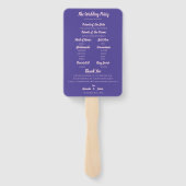 Paarse Blush Wildflower Bloemen Bloemen Bruiloft P Handwaaier (Achterkant)