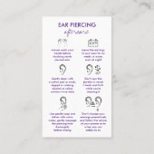 Paarse body Jewelry Piercing Visitekaartje (Achterkant)