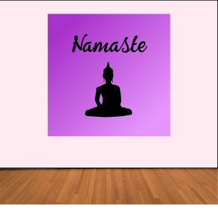Paarse Boeddha Namaste Poster