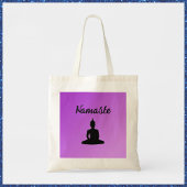 Paarse Boeddha Namaste Tote Bag