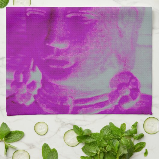 paarse boeddha theedoek (Gevouwen)