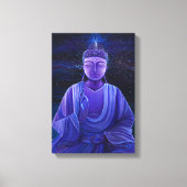 Paarse Boeddha Universe Galaxy Painting Wall Art Canvas Afdruk (Voorkant)