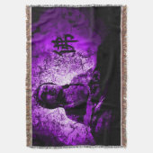 Paarse Boeddha Wisdom Throw Blanket Deken (Voorkant Verticaal)