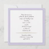 Paarse boeg op het huwelijk met een vrouw kaart (Achterkant)