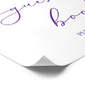 Paarse boegtekening van Floral Poster (Hoek)